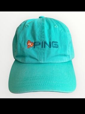 PING Tropical Floral Women’s Hat | Light Teal Green | OS Velcro Adjustable Strap